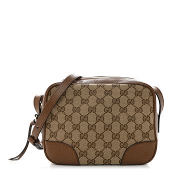 gucci mini bree|GUCCI Monogram Mini Bree Messenger Bag Beige Tabacco.